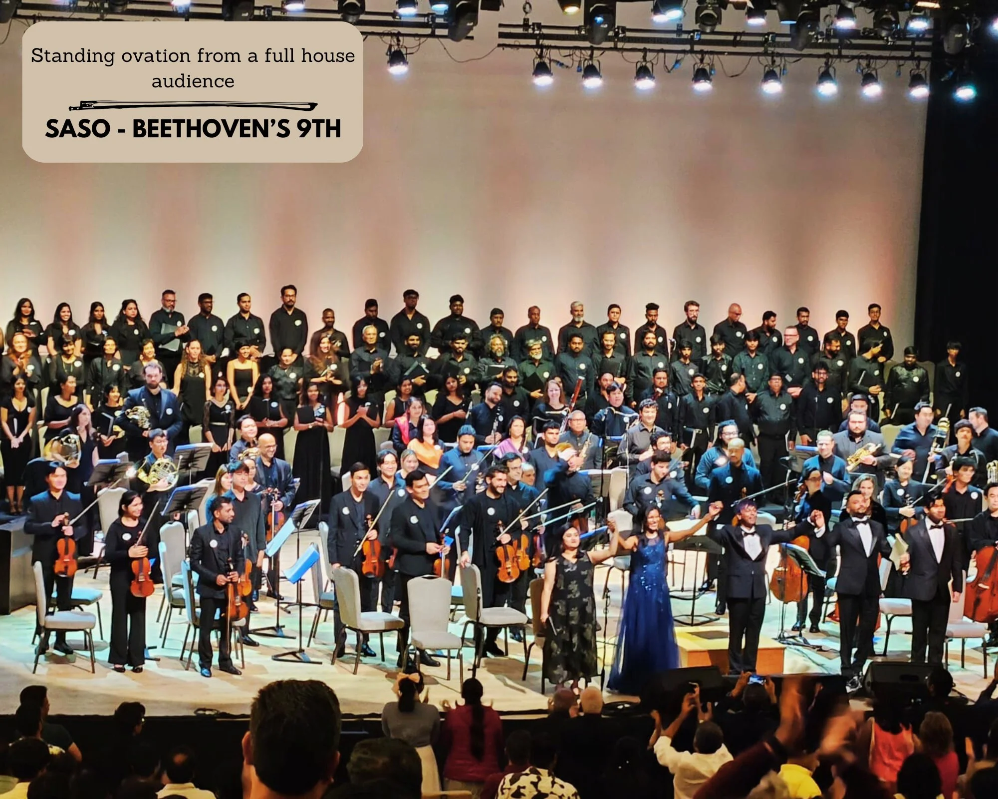 FSG choir performing with South Asian Symphony Orchestra โ Beethoven's 9th, PCPA Bangalore